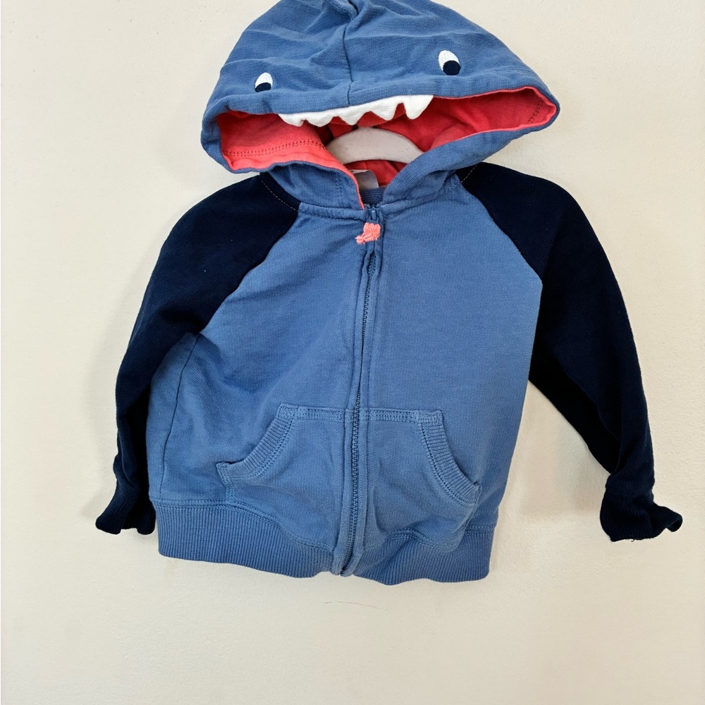Carter's Blue and Navy Shark Hoodie and Pants Set
